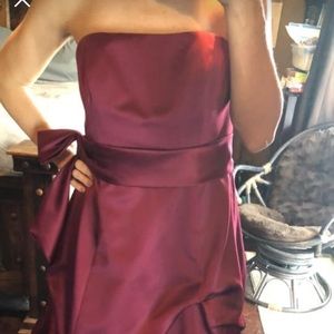 David’s Bridal floor length strapless gown